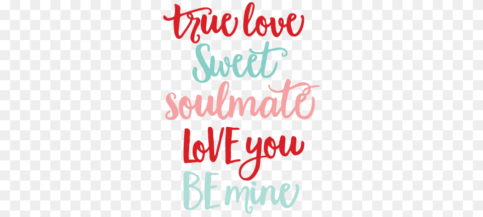 Library Of Word Svg Freeuse Stock Cute Files Valentine Words Clipart, Text, Calligraphy, Handwriting Free Transparent Png