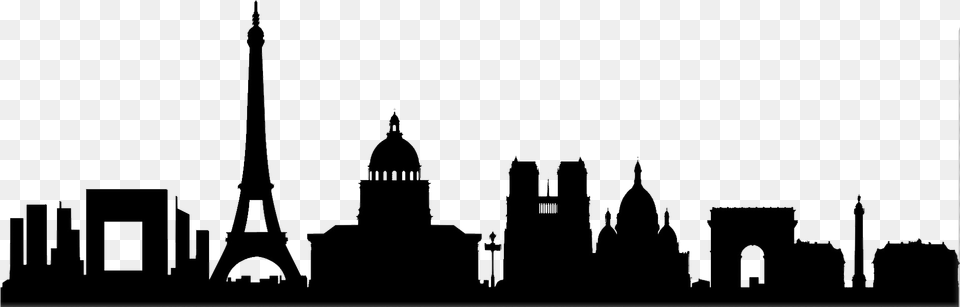 Library Silhouette Clip Art Landmarks Transprent Skyline Paris, City, Architecture, Building, Spire Free Png