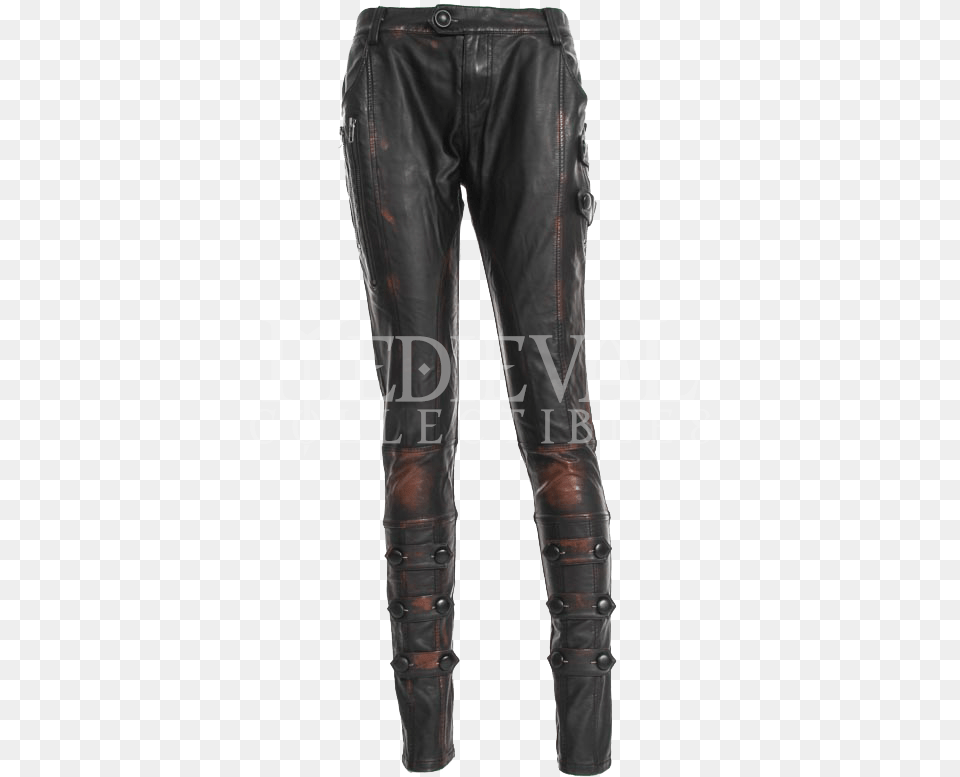 Library Steampunk Leather Pants Black Medieval Leather Pants, Clothing, Jeans, Coat Free Png Download