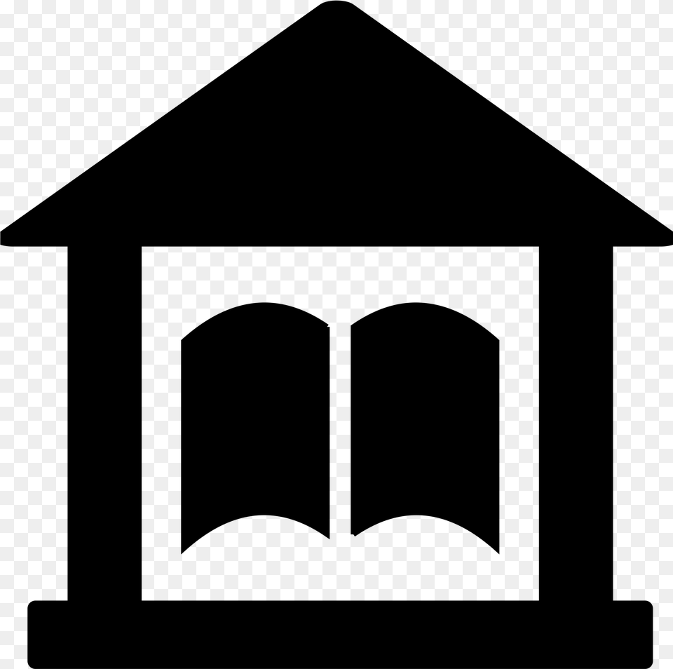 Library Symbol On Map, Gray Free Png Download