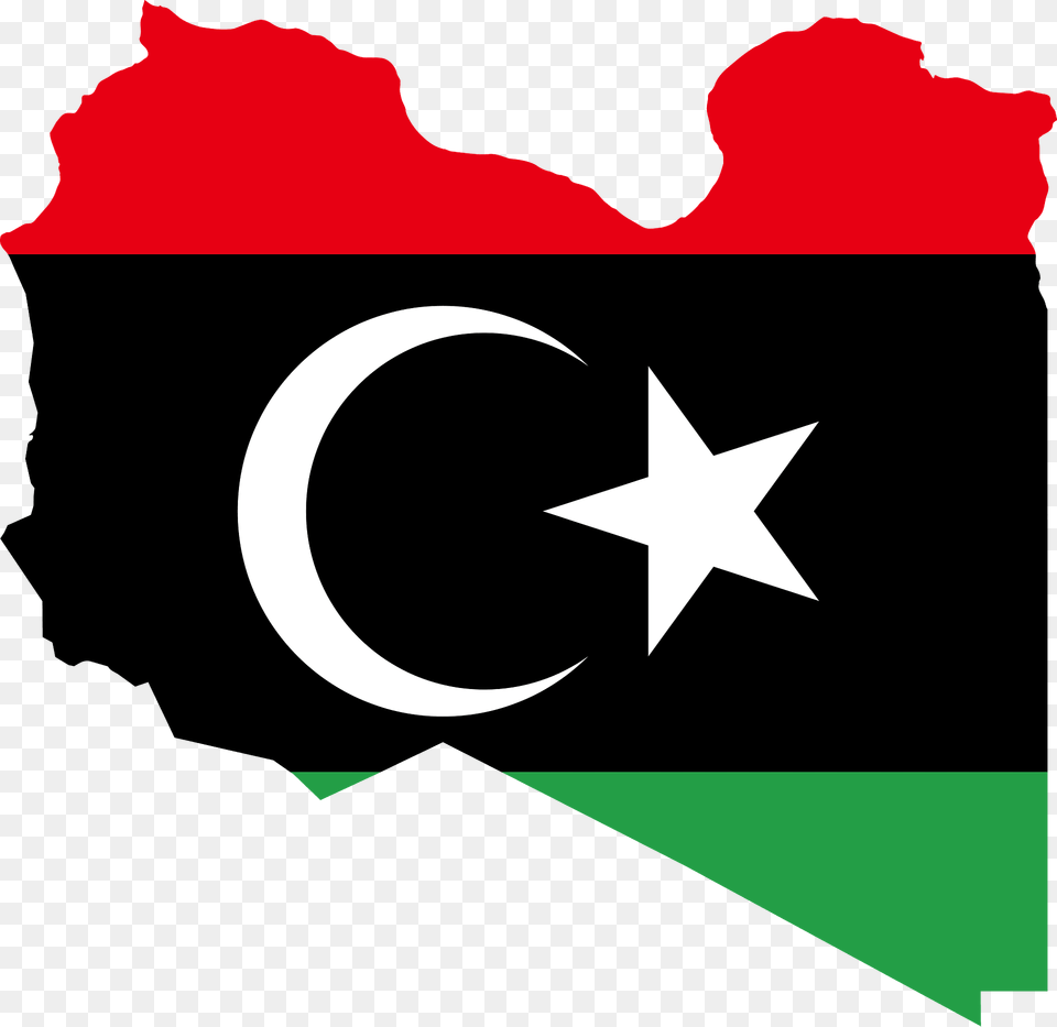 Libya Flag Map Clipart, Star Symbol, Symbol Free Transparent Png