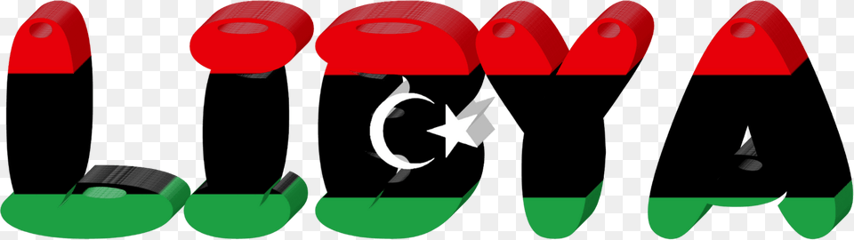 Libya Lettering With Flag Clipart, Clothing, Footwear, Shoe, Tape Free Transparent Png