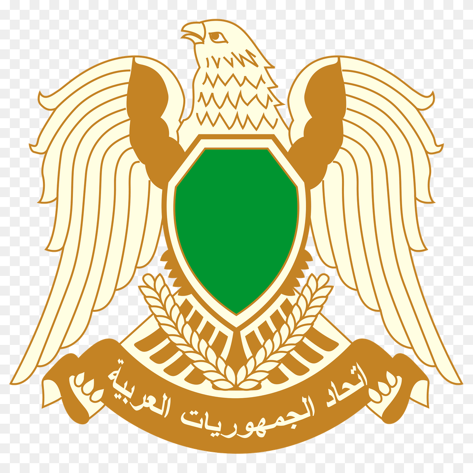 Libyan Coat Of Arms Clipart, Badge, Emblem, Logo, Symbol Free Png