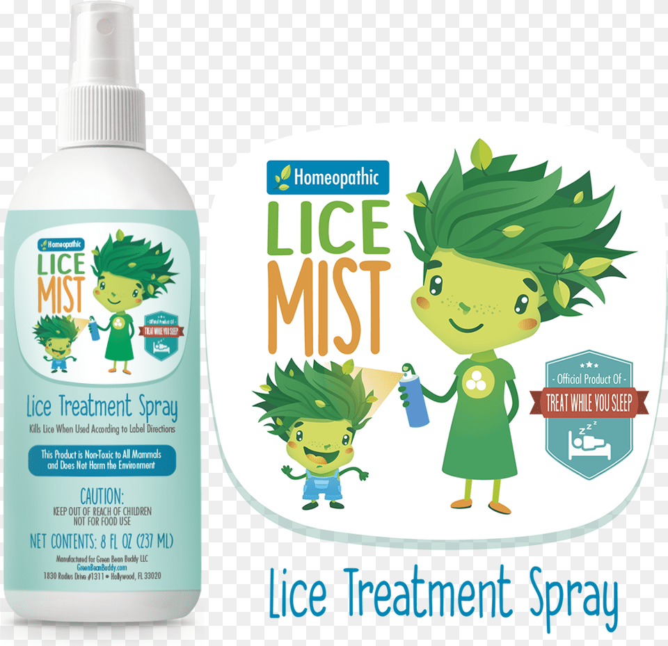 Lice Mist Cartoon, Herbal, Bottle, Plant, Herbs Free Png Download