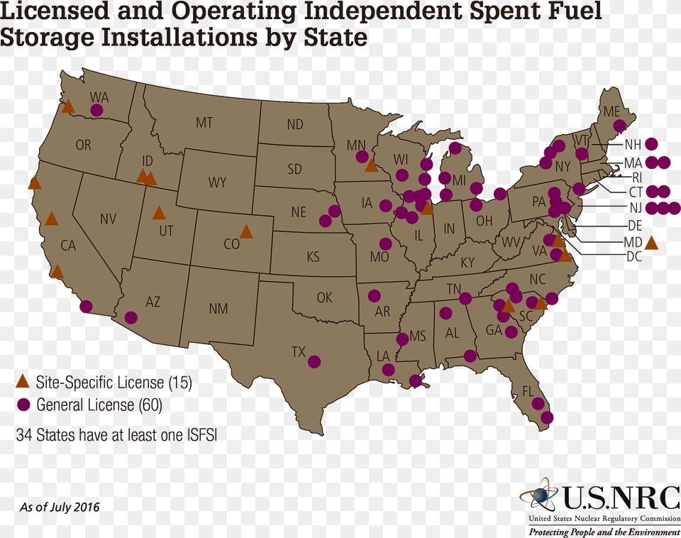Licensed And Operating Independent Spent Fuel Storage Romney Vs Obama Popular Vote, Chart, Map, Plot, Atlas Png Image