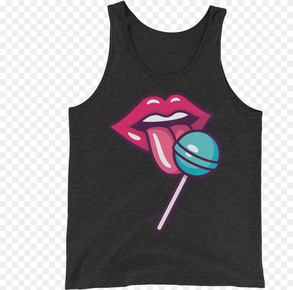 Lick Tank Top Swish Embassyclass Active Tank, Food, Sweets, Candy, Clothing Png Image