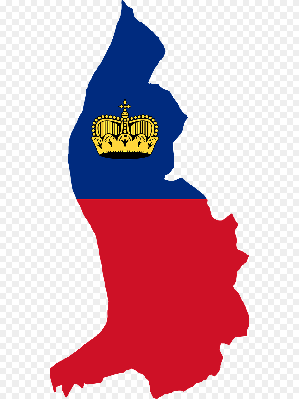 Liechtenstein Map With Flag, Person, Logo, Clothing, Hat Free Png