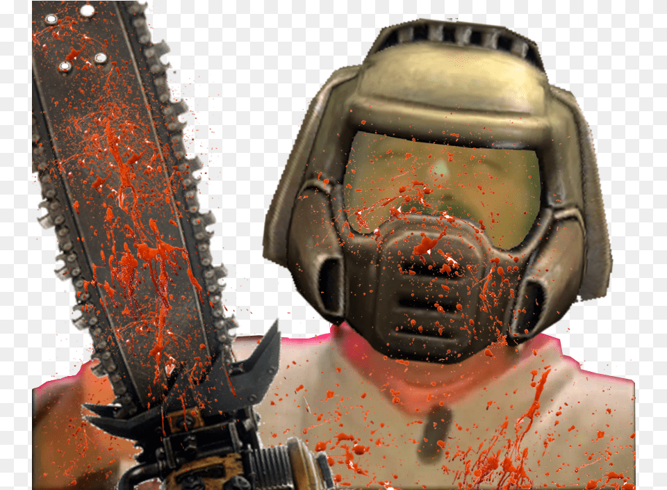 Lien Direct Risitas Doomguy Tronconneuse Tronconneuse Gore, Device, Chain Saw, Tool, Person Free Transparent Png