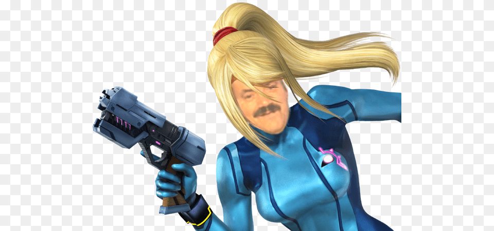 Lien Direct Rizzsitas Super Smash Bros Samus Zero, Adult, Weapon, Person, Woman Png