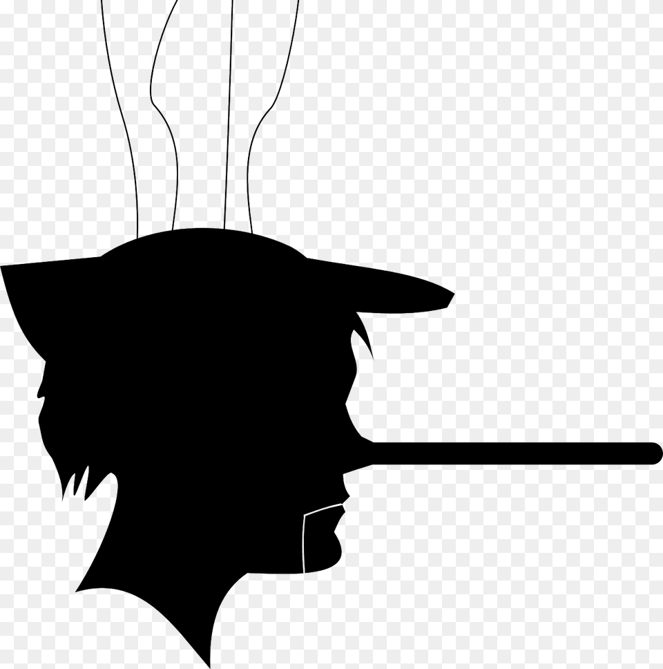 Lies Clipart Big Nose, People, Person, Silhouette, Stencil Free Png Download