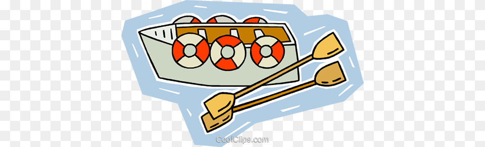 Life Boat Royalty Vector Clip Art Illustration, Oars, Device, Grass, Lawn Free Png