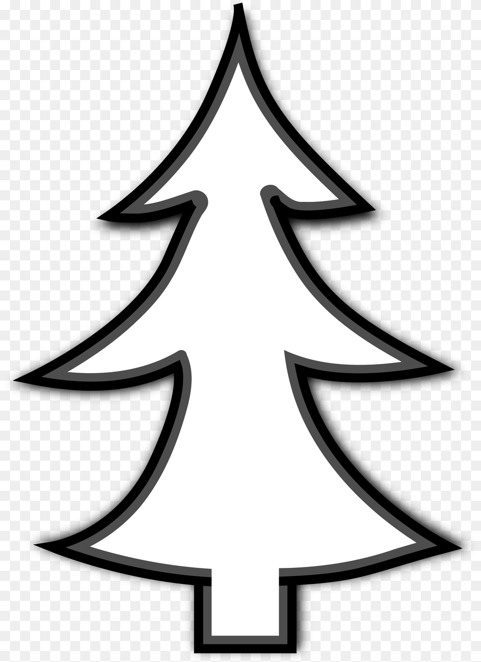 Life Clipart White Tree Transparent Free Christmas Trees Clipart, Stencil, Bow, Weapon, Christmas Decorations Png Image