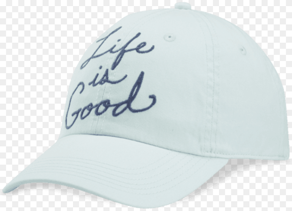 Life Is Good Big Script Chill Cap Baseball Cap, Baseball Cap, Clothing, Hat, Helmet Free Png