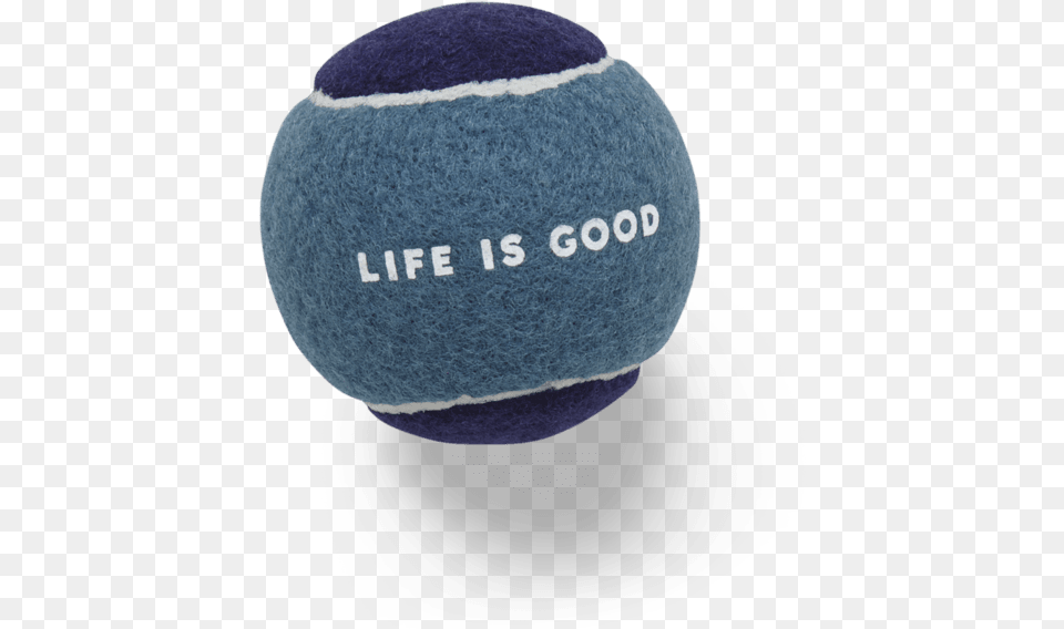 Life Is Good Dog Tennis Ball Footbag, Tennis Ball, Sport, Sphere, Outdoors Png Image