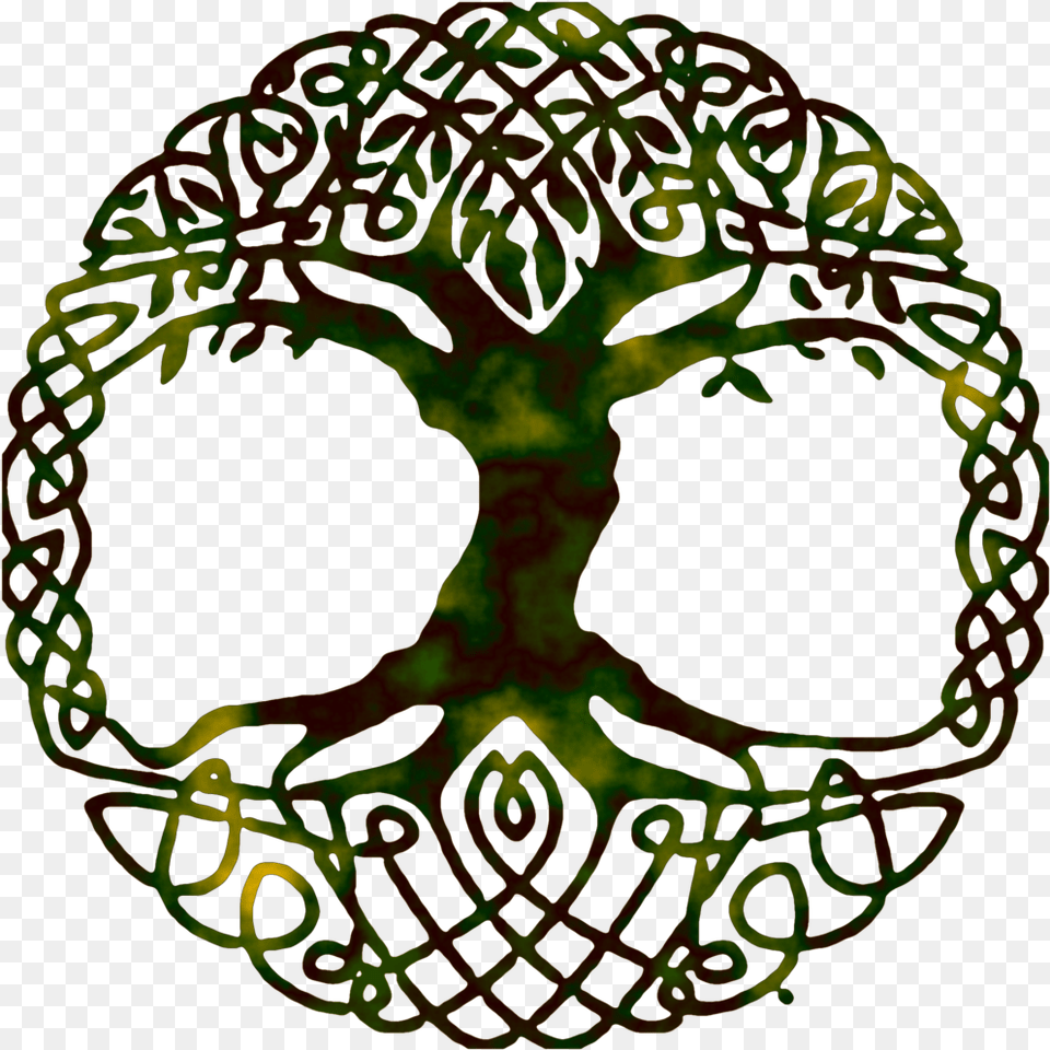 Life Of Symbol Tree Yggdrasil World Gospel Clipart Yggdrasil Tattoo, Chandelier, Lamp, Art Png