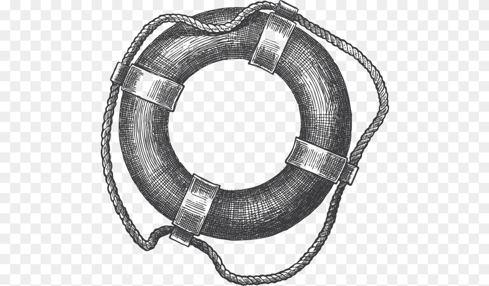 Life Preserver Black And White, Water, Person, Life Buoy Png Image