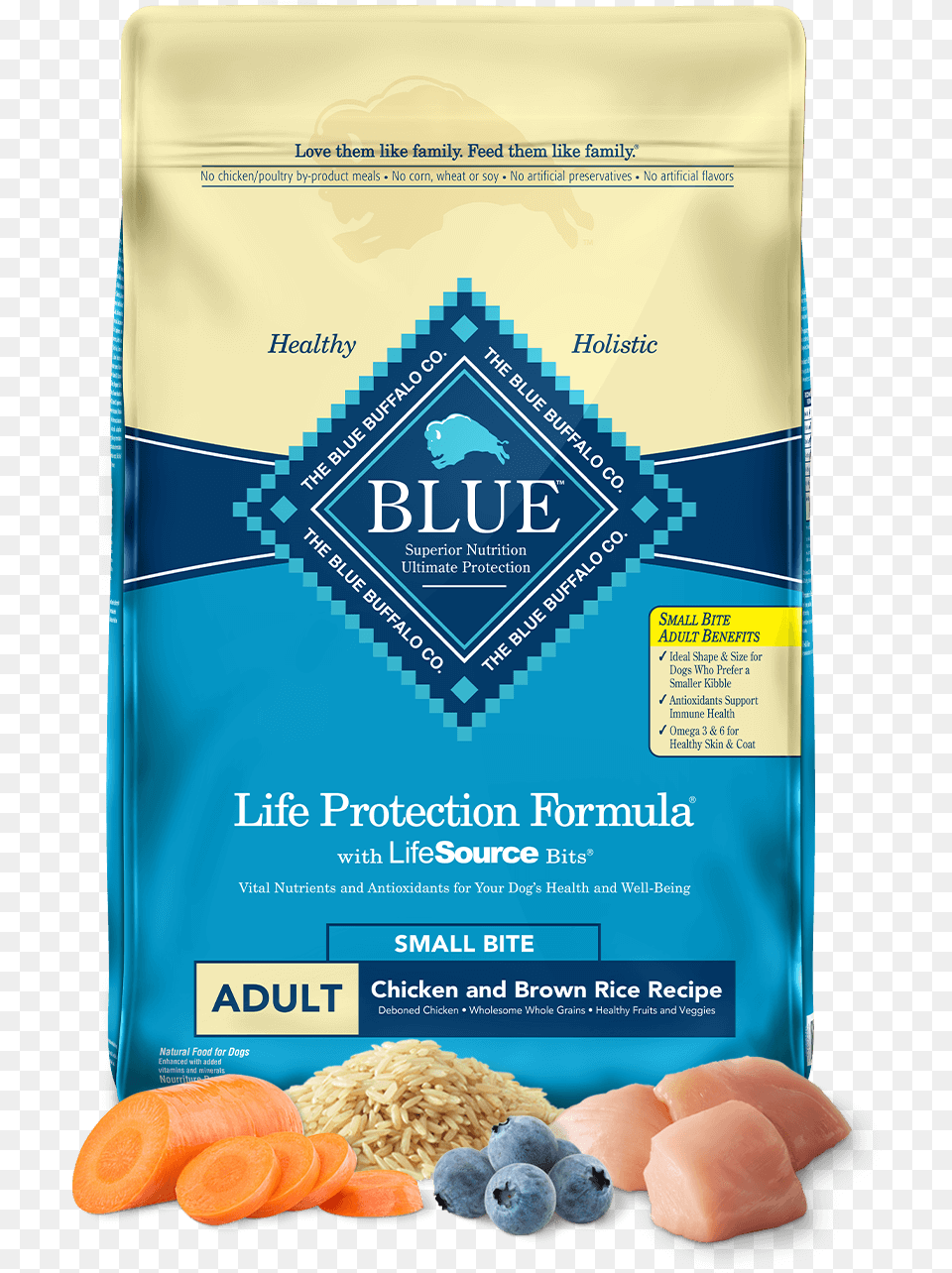 Life Protection Formula Adult Small Bite Chicken Amp Blue Buffalo A Good Dog Food, Fruit, Plant, Produce, Berry Free Png