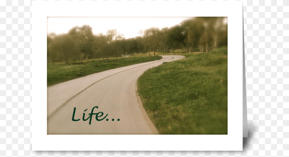 Life S Path Greeting Card Dirt Road, Grass, Plant, Tarmac, Field Free Png Download