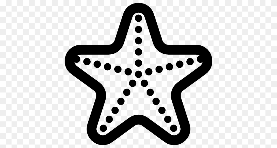 Life Sea Life Animals Starfish Sea Star Outline Fivepointed, Gray Free Png