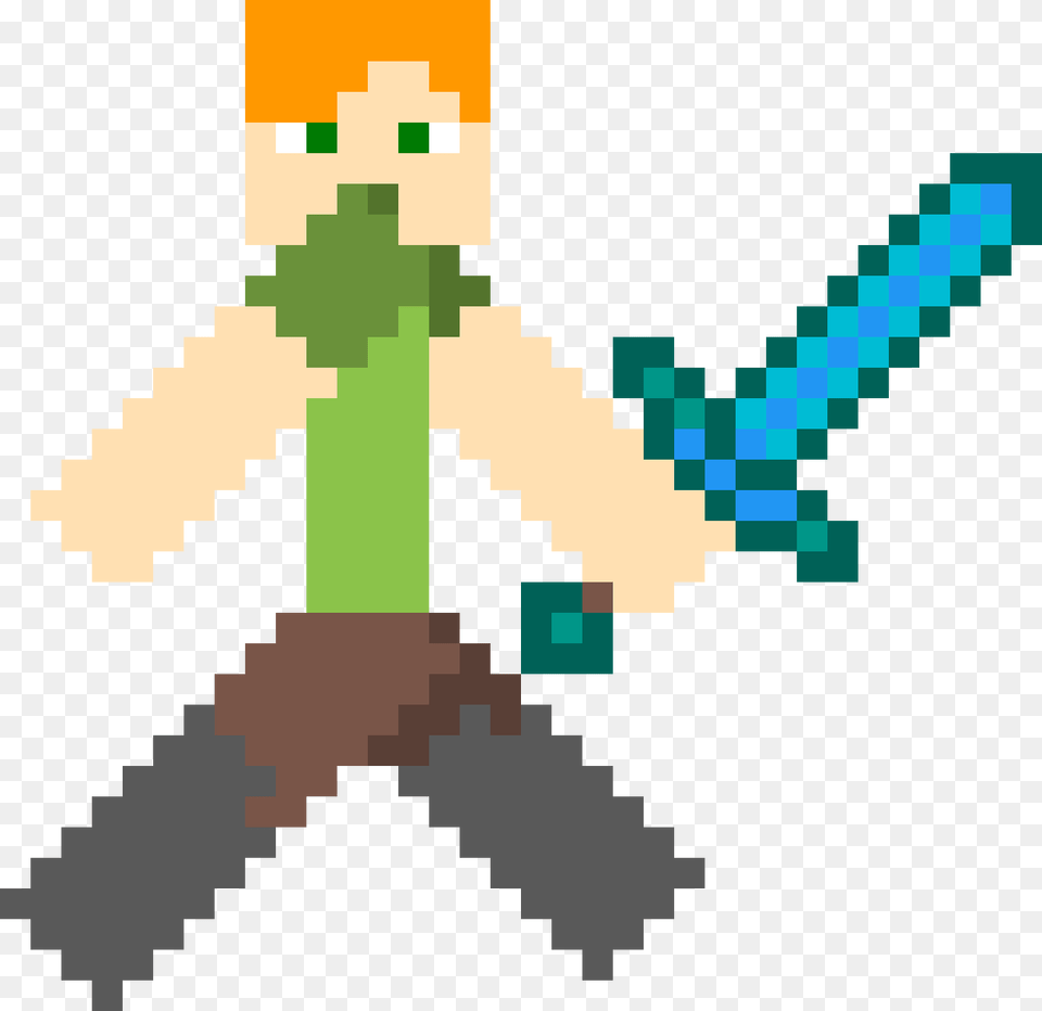 Life Size Minecraft Sword Perler Beads, Outdoors, Nature, Snow Png Image