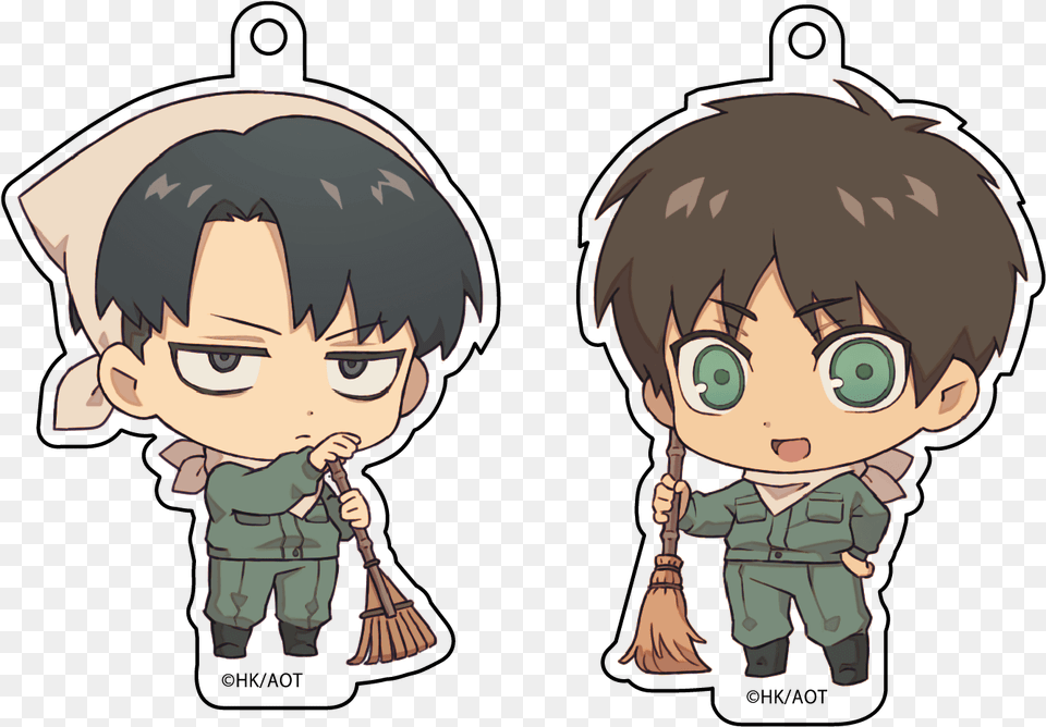 Life Sized Figures Of Eren And Levi And More, Book, Comics, Publication, Baby Free Transparent Png