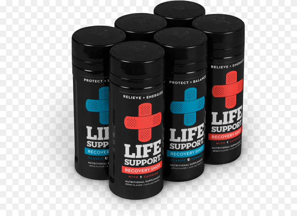 Life Support Mixed Pack Life Support Hangover Cure Red Label 34 Oz, Bottle, Can, Tin, Cosmetics Free Png
