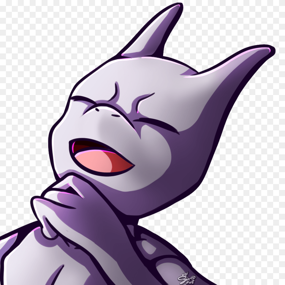 Lifegiving On Twitter Twitch Emote Mewtwo Performing, Purple, Animal, Fish, Sea Life Free Transparent Png