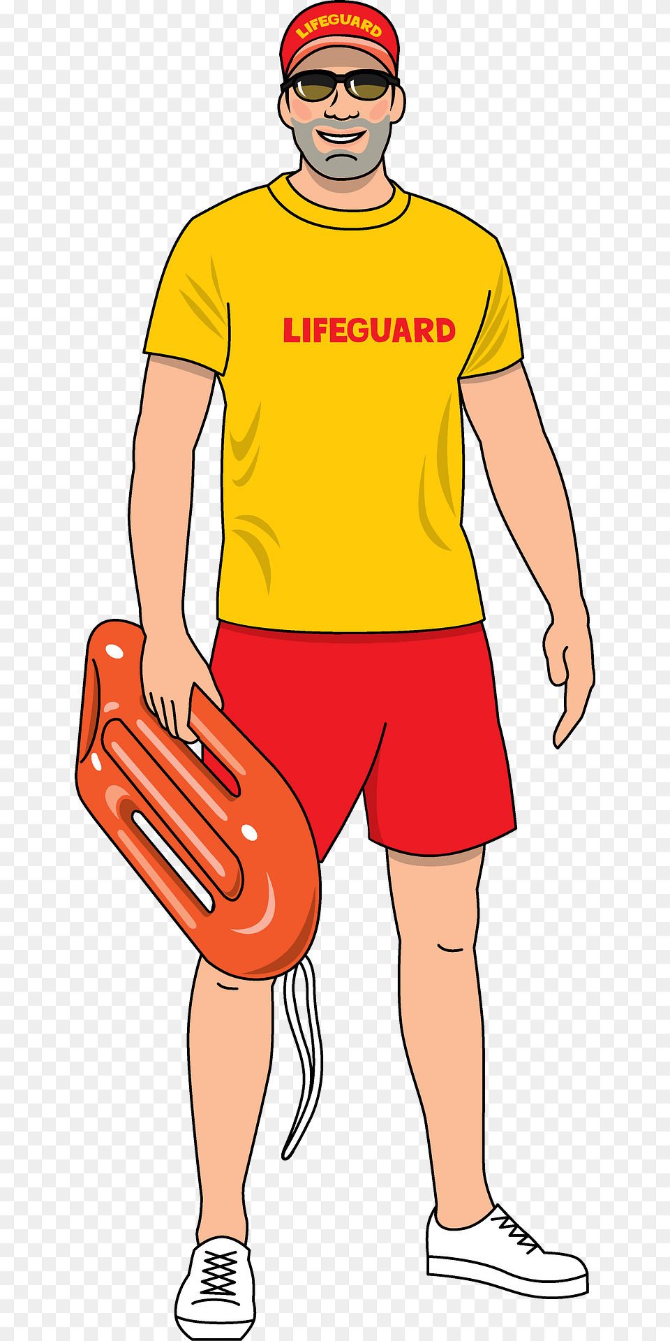 Lifeguard Clipart, T-shirt, Clothing, Shorts, Male Png Image