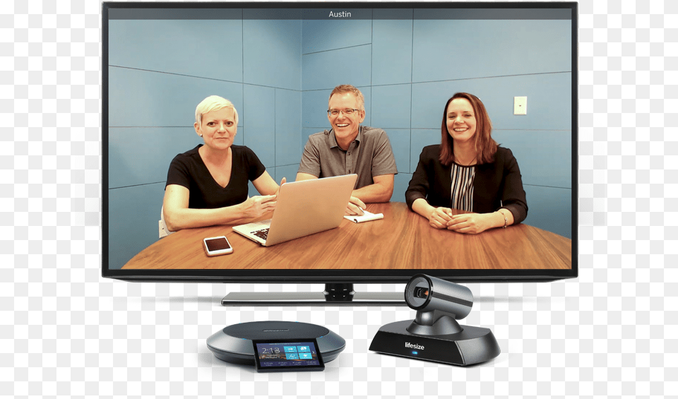 Lifesize Icon 400 Datasheet Video Conference, Adult, Screen, Person, Monitor Png