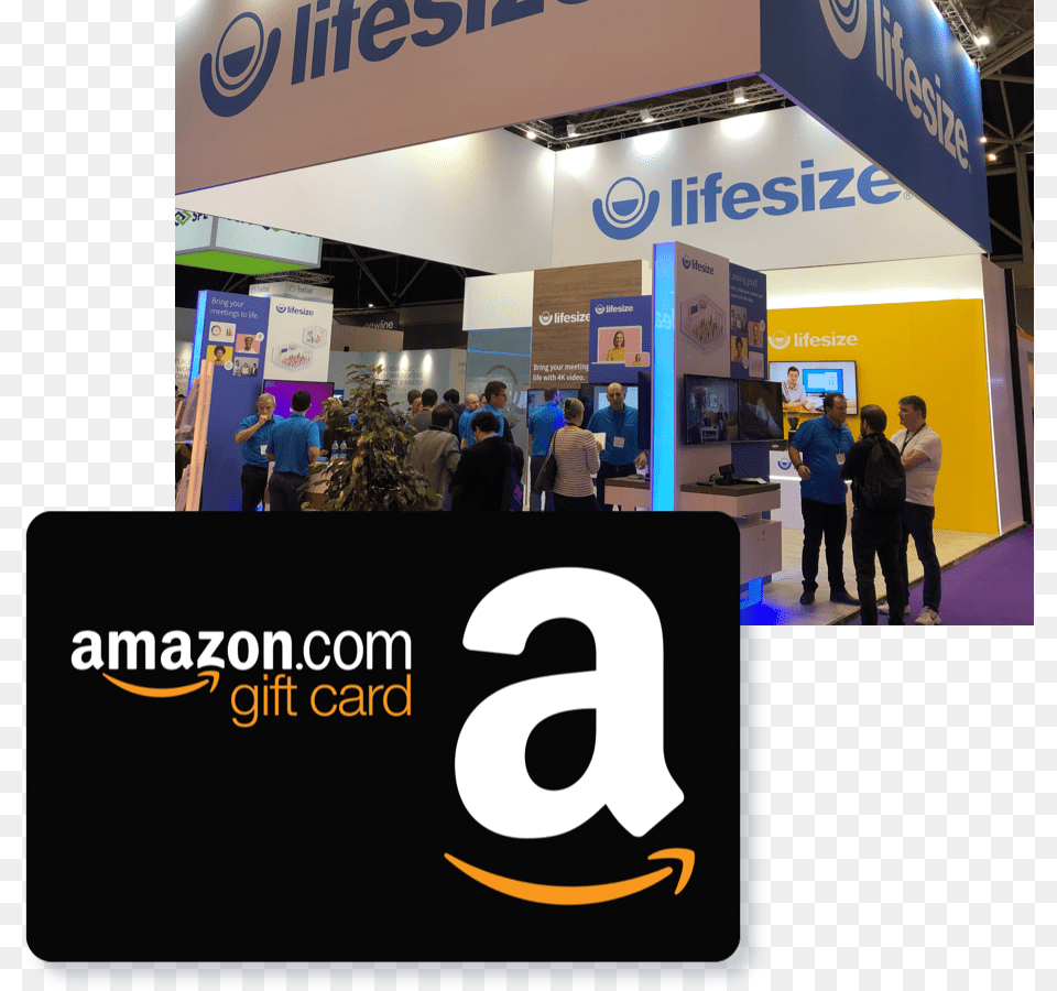 Lifesize Infocomm Booth With Amazon Gift Card Amazon Gift Card Kiosk, Computer Hardware, Screen, Electronics Free Png