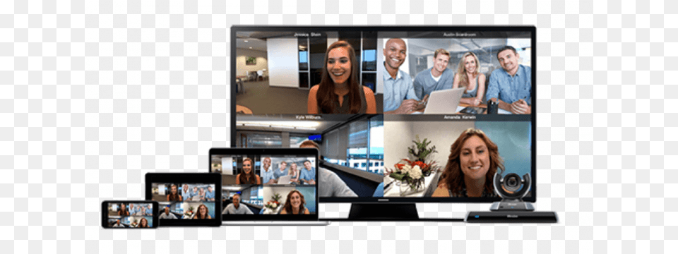 Lifesize Mediatronic Video Conference, Adult, Screen, Person, Monitor Free Png Download