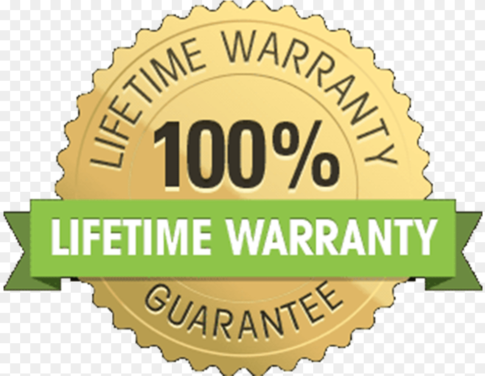 Lifetime Warranty, Badge, Logo, Symbol, Gold Free Png