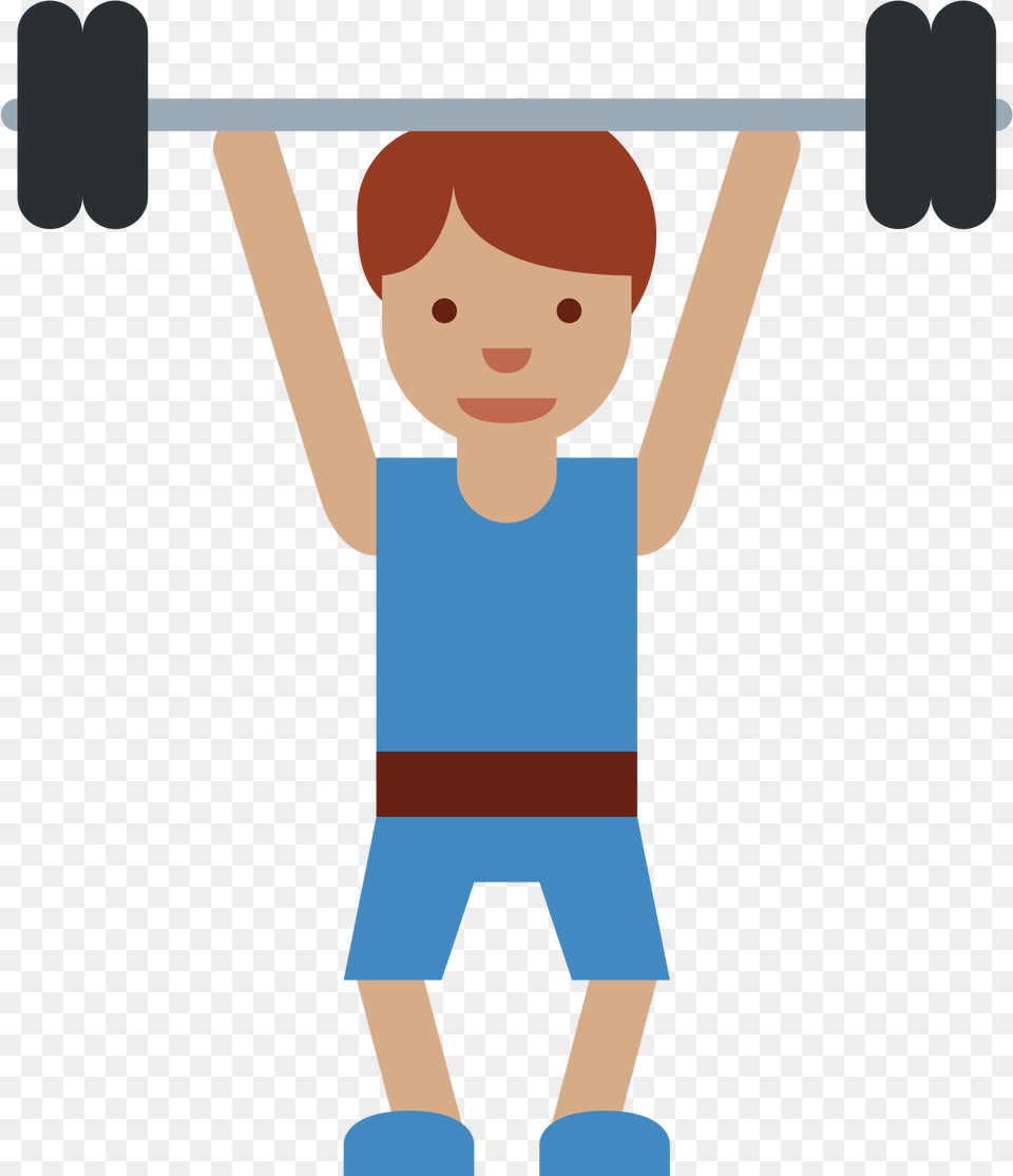 Lift Weights Emoji Clipart Exercise Every Day Cartoon, Face, Head, Person, Baby Free Transparent Png