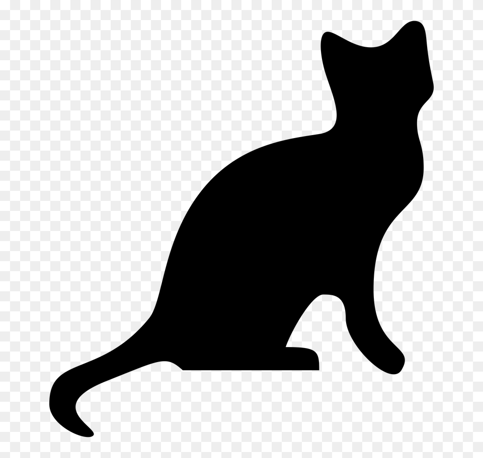 Liftarn Cat Silhouette Clip Art, Gray Free Png Download
