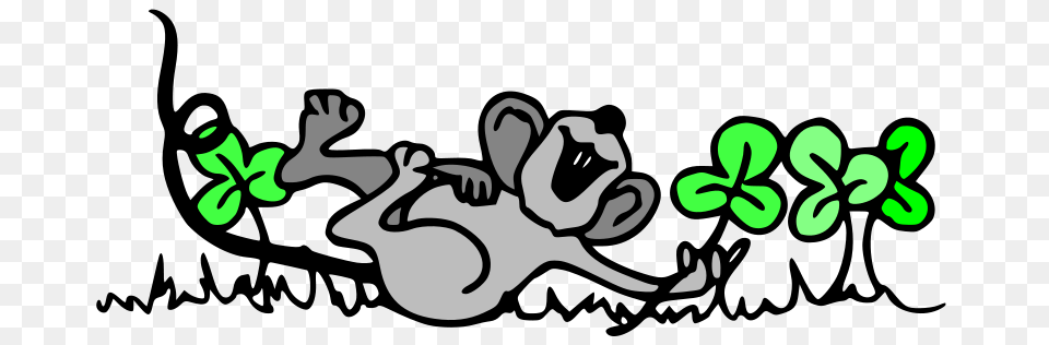 Liftarn Mouse Playing In Shamrocks, Art, Graphics Png Image