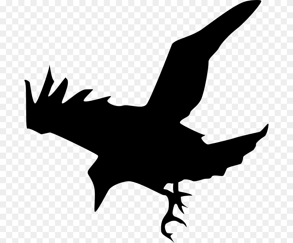 Liftarn Raven Silhouette, Gray Png Image