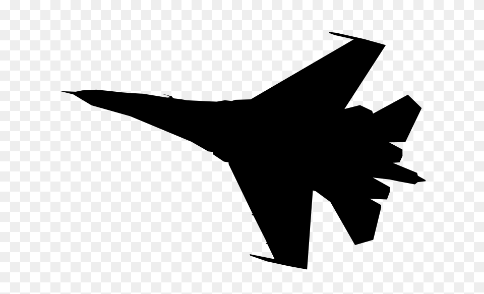 Liftarn Su 27 Silhouette, Gray Png Image