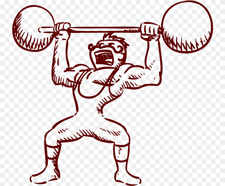 Lifting Drawing At Getdrawings Weight Lifting Draw, Person, Animal, Dinosaur, Reptile Free Png Download