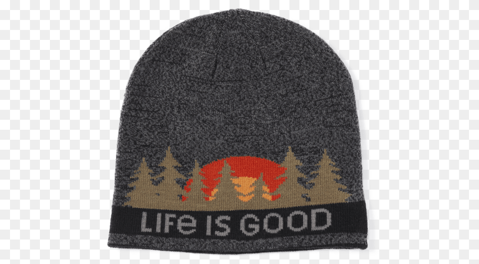 Lig Tree Stripes Reversible Life Is Good Beanie Beanie, Cap, Clothing, Hat, Accessories Free Transparent Png