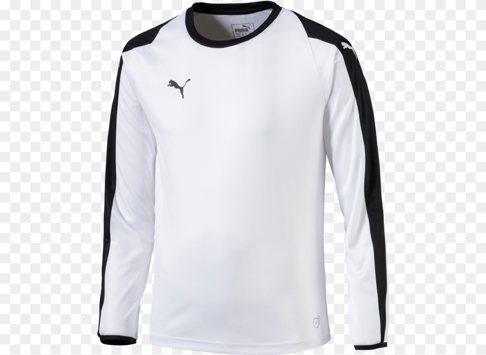 Liga Jersey Ls Youth Long Sleeve Puma White Jersey, Clothing, Long Sleeve, Shirt, Coat Free Png Download