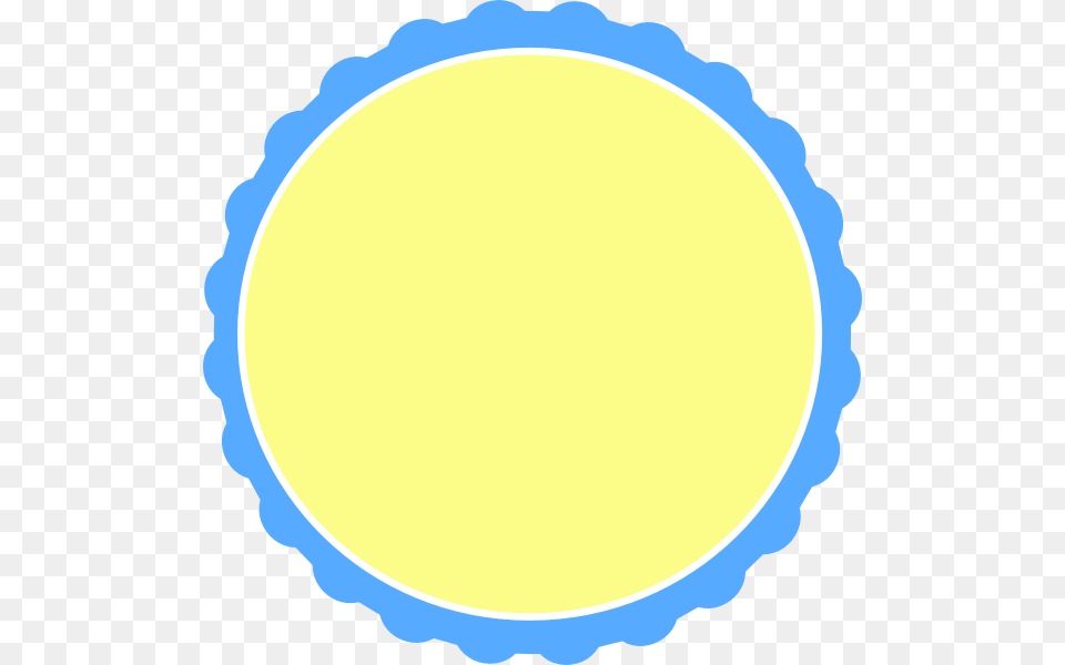 Light Blue Amp Pale Yellow Scallop Circle Frame Clip Circle Baby Blue Frame, Oval, Nature, Outdoors, Sky Png