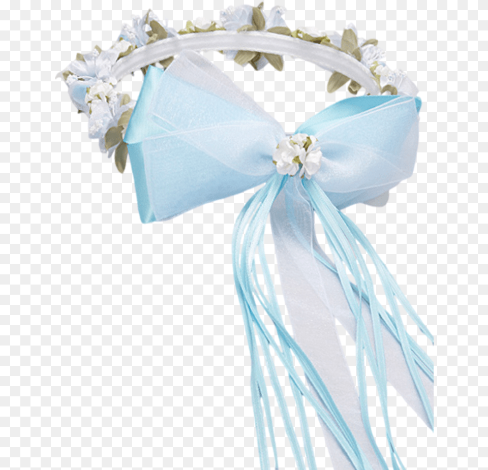 Light Blue Flower Crown Download, Accessories, Wedding, Person, Woman Png
