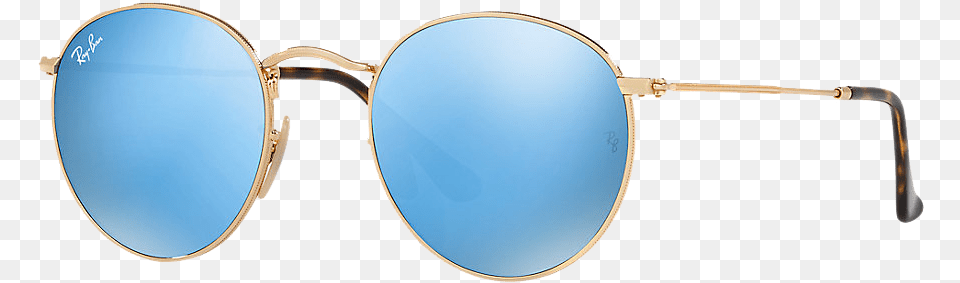 Light Blue Gradient Flash Ray Bans Round, Accessories, Glasses, Sunglasses Free Transparent Png