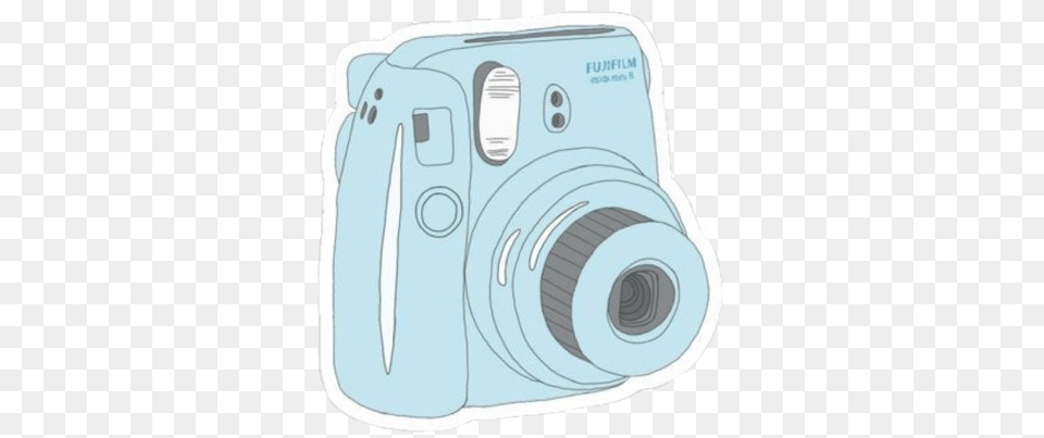 Light Blue Polaroid Camera Stickers Polaroid, Digital Camera, Electronics Free Png