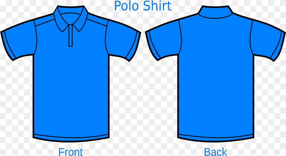 Light Blue Polo Shirt Svg Vector Blue Polo Shirt Template, Clothing, T-shirt Free Transparent Png
