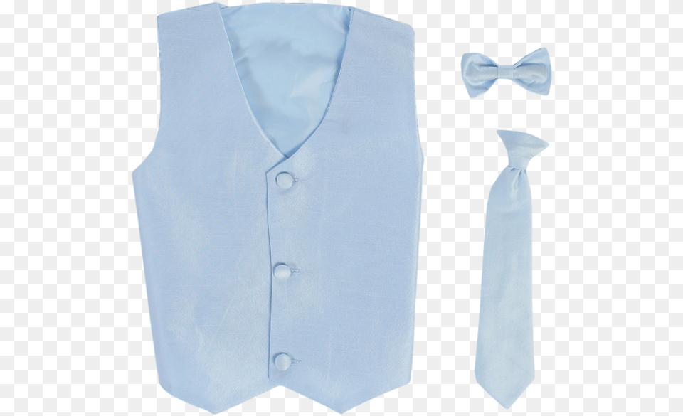Light Blue Poly Silk Boys Vest Amp Tie Set Formal Wear, Accessories, Clothing, Formal Wear, Shirt Png