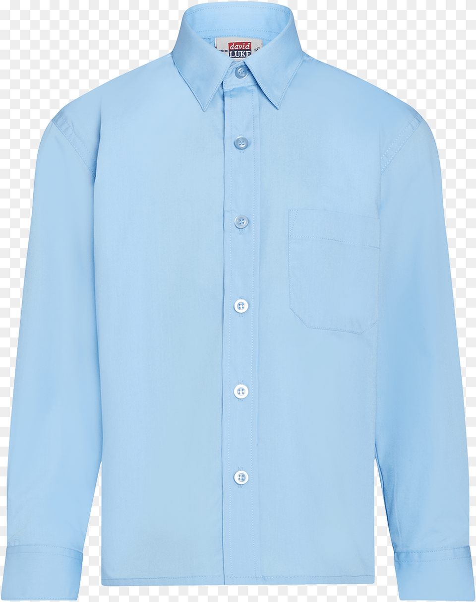 Light Blue School Shirt Ls Superstitch 86 Blue School Shirt, Clothing, Dress Shirt, Long Sleeve, Sleeve Free Png