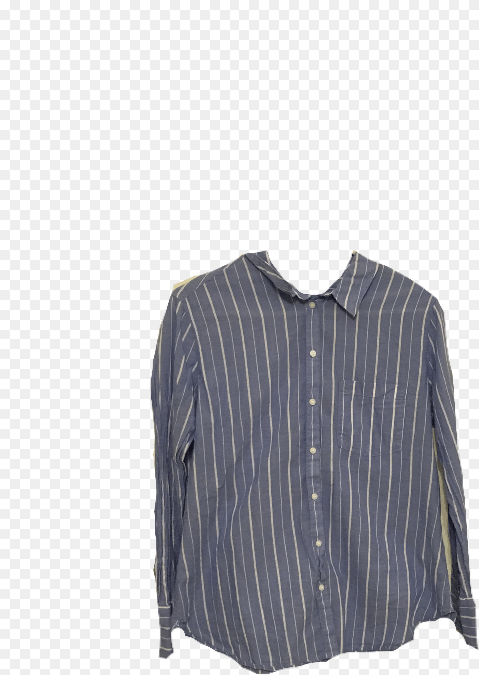 Light Blue Stripe Button Shirt Fashion Stripes Tops Cardigan, Clothing, Dress Shirt, Long Sleeve, Sleeve Free Transparent Png