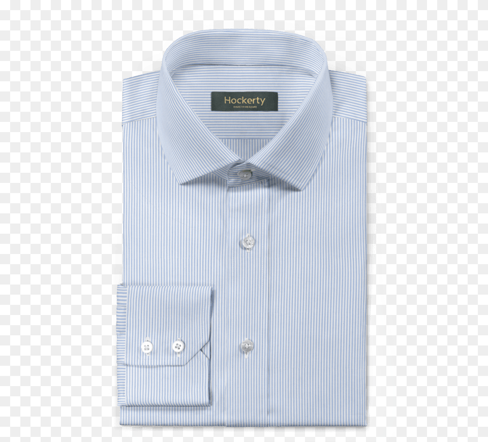 Light Blue Striped Pinpoint Cotton Wide Collar Shirt Formal Wear, Clothing, Dress Shirt Free Png Download