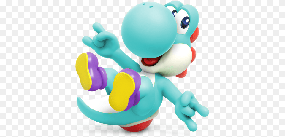 Light Blue Teal Yoshi Full Size Seekpng Mario Rabbids Kingdom Battle Rabbid Yoshi, Baby, Person, Toy Free Transparent Png